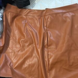 Brown Leather Skirt